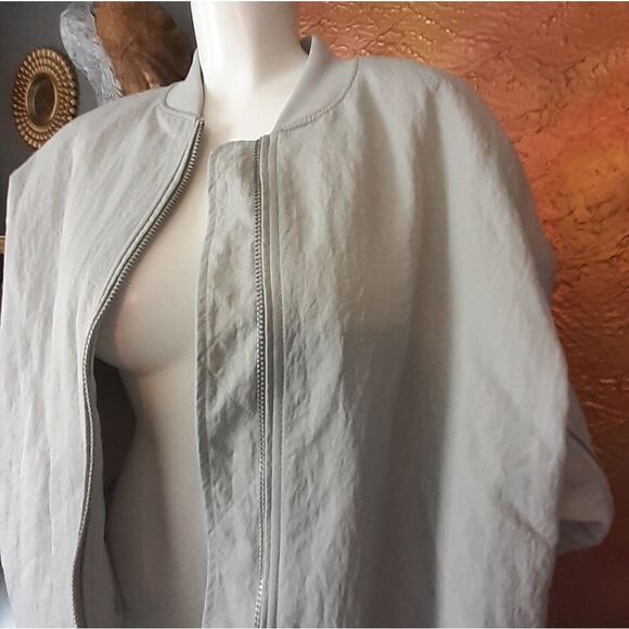 Zara lightweight Pastel Grey Bomber Jacket - Picture 2 of 9